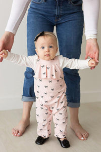 baby bows ruffle jumpsuit