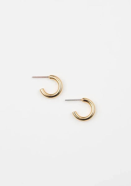 gold filled tiny tube hoop