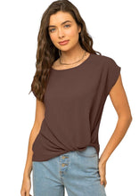 Load image into Gallery viewer, knot hem sleeveless blouse
