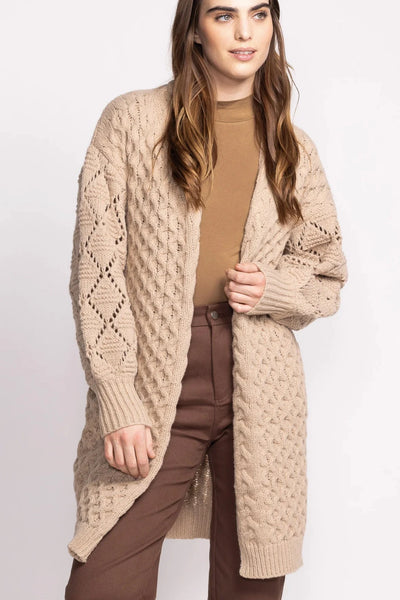 textured cardigan