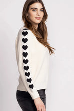 Load image into Gallery viewer, hearts sleeve sweater
