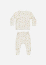 Load image into Gallery viewer, baby pointelle kimono top + footed pant
