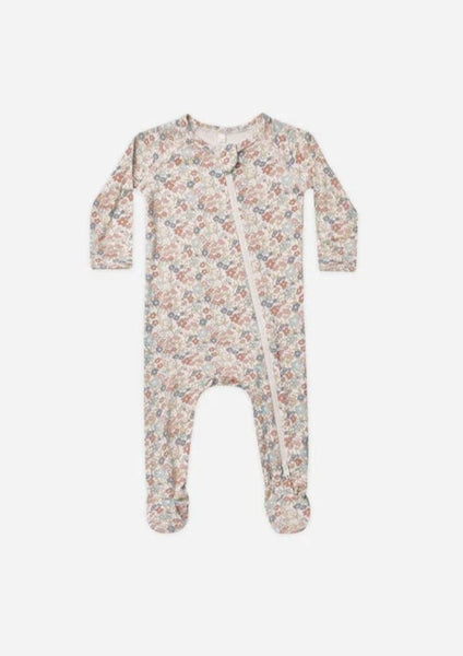 baby bamboo floral footie