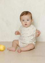 Load image into Gallery viewer, girls pocket tee + short set lemons

