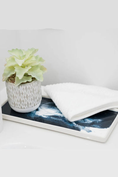 large ceramic resin tray metallic