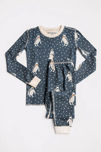 kids penguin pj set