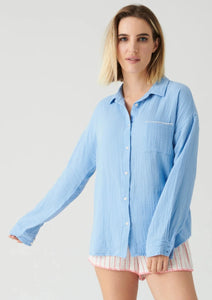 gauze button shirt