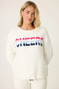 cheers stripe trim sweater