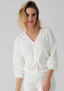 pointelle cardigan