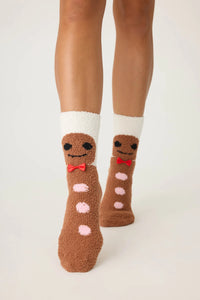 plush socks gingerbread