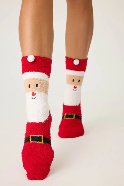 plush socks santa