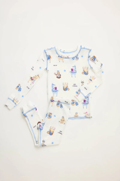 toddler pj set hanukkah llama