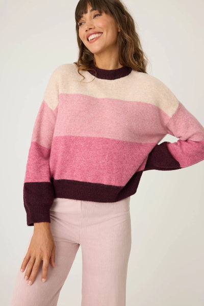 colorbloock stripe sweater