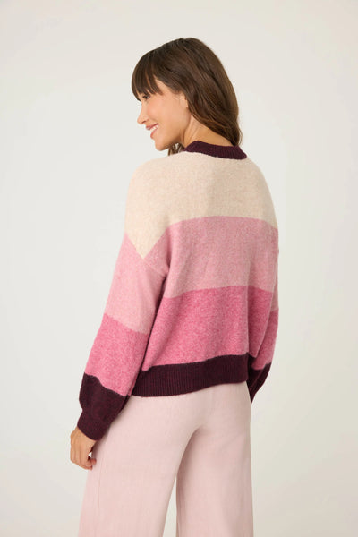 colorbloock stripe sweater