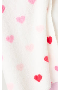 hearts plush blanket