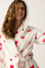 Load image into Gallery viewer, hearts plush robe
