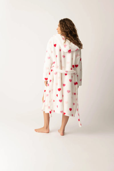 hearts plush robe