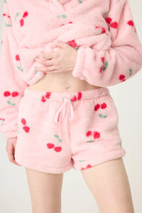 plush shorts cherries