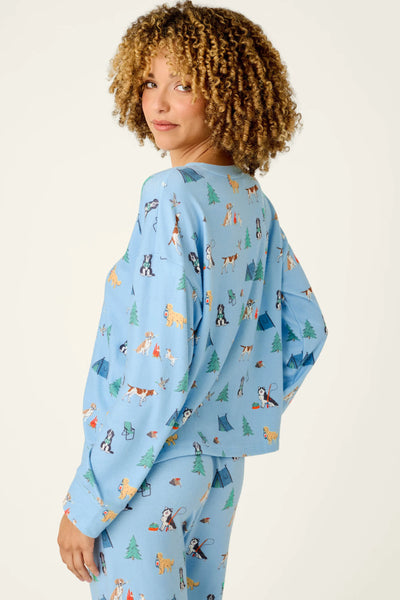Long Sleeve V Neck Happy Camawr