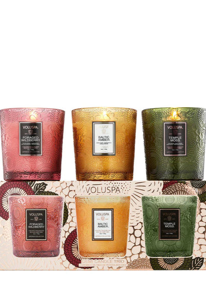 trio candle set