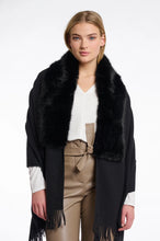 Load image into Gallery viewer, Faur Fur Collar Knit Cape
