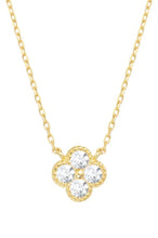 Load image into Gallery viewer, gold cz flower necklace
