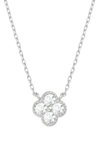 cz flower necklace