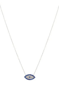 bluel cz eye necklace