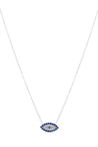 bluel cz eye necklace