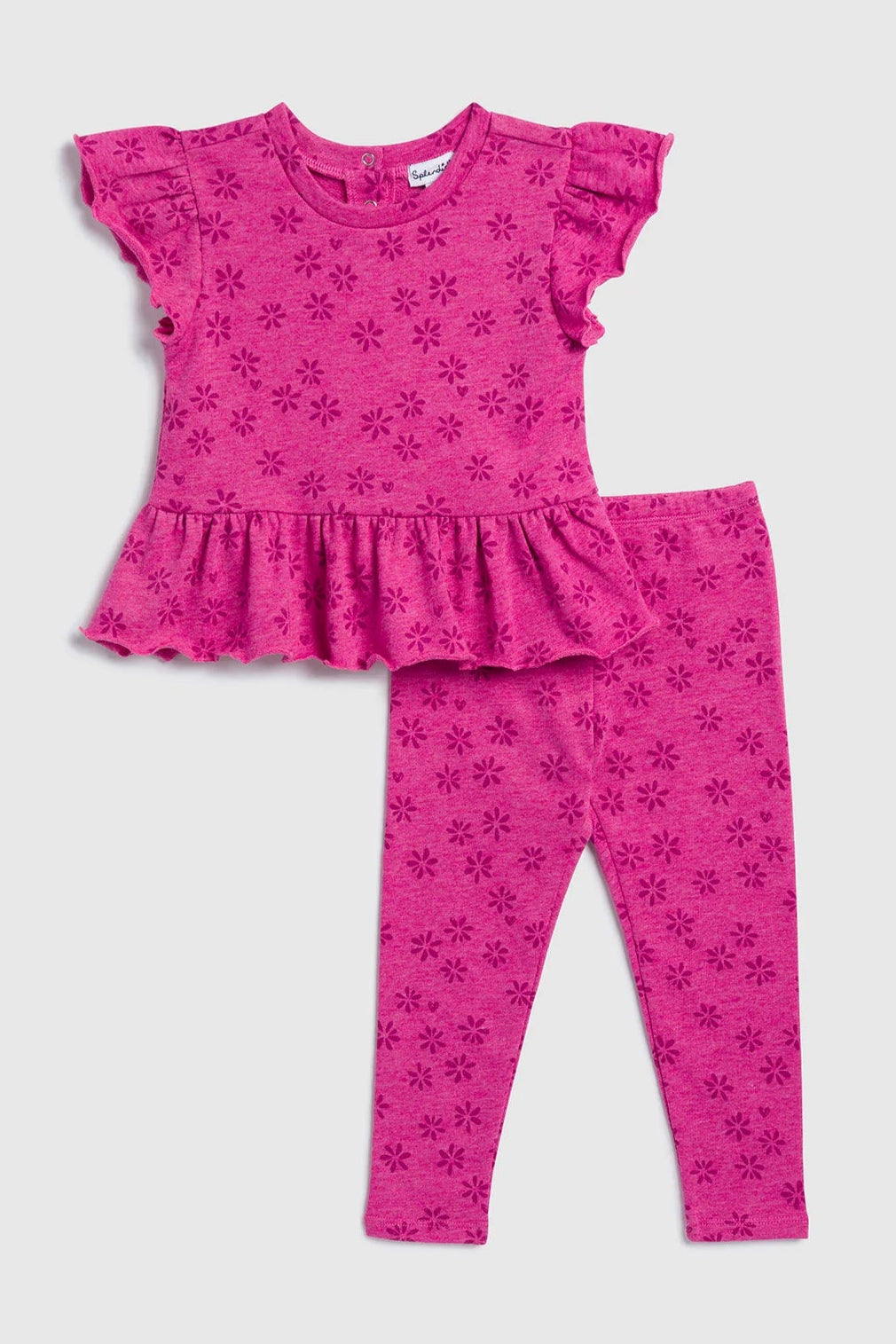 baby tonal floral tee + legging set