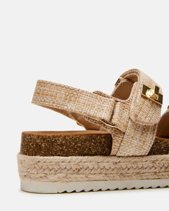 girls raffia 2 strap sandal