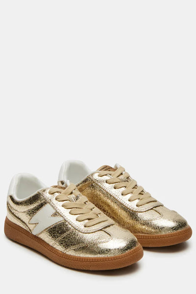 girls metallic sneaker