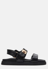 Load image into Gallery viewer, leather 2 band flatform sandal
