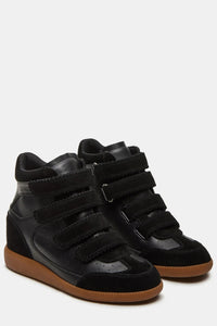 high top velcro wedge sneaker