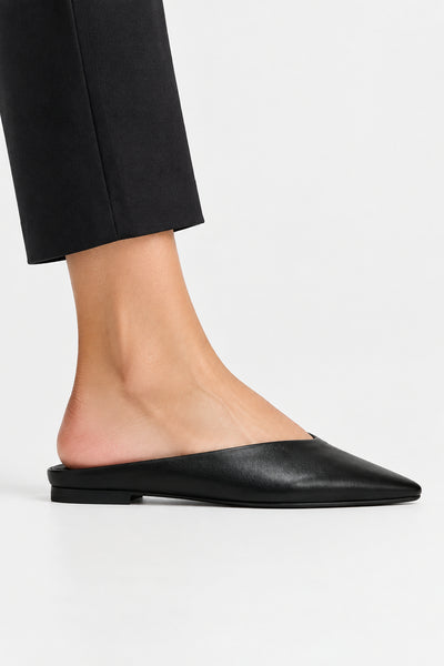 Leather Flat Mule