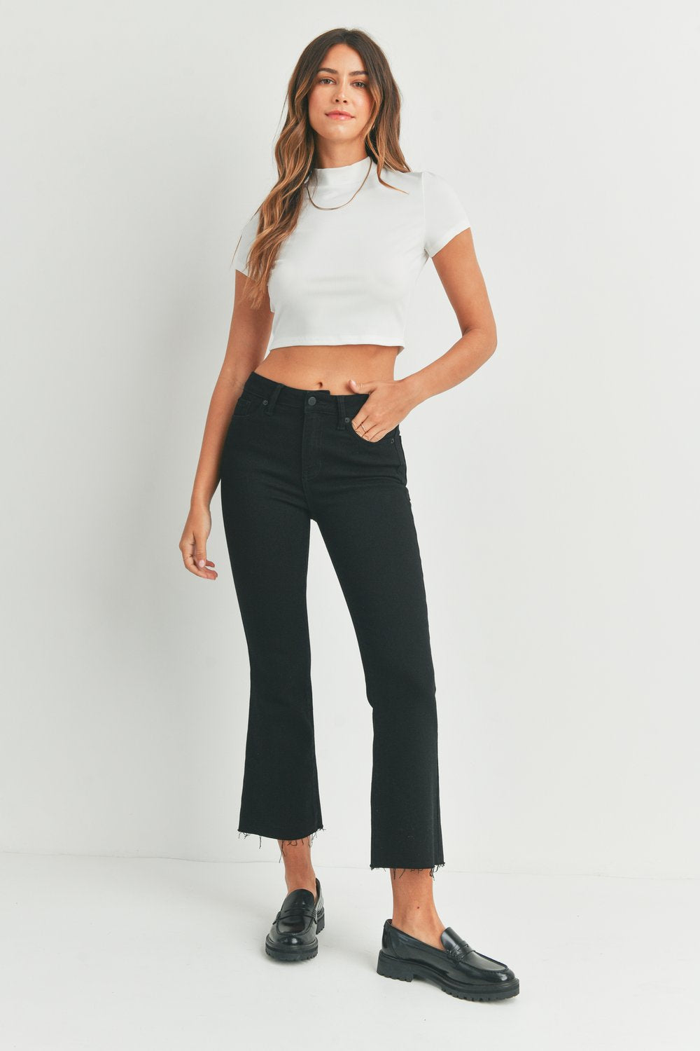 crop flare jean