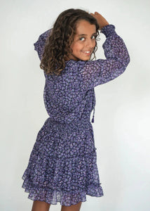 tween floral long sleeve dress