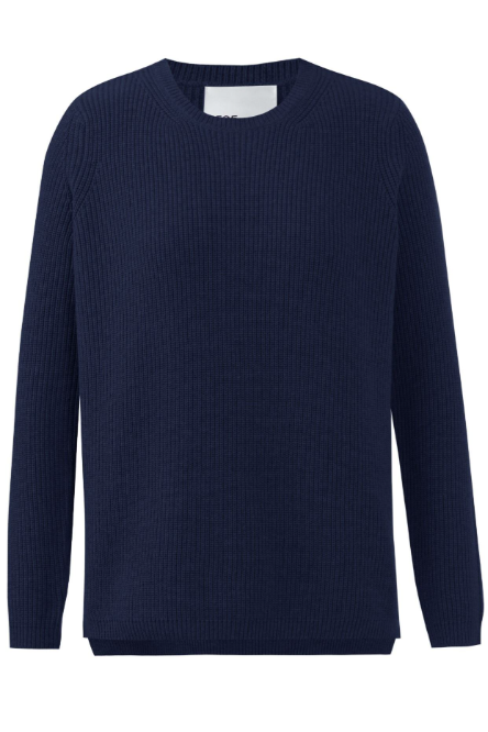 crew neck shaker sweater