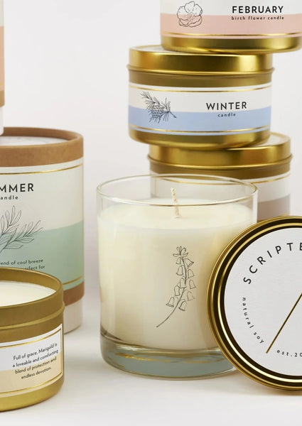 rocks glass candle may