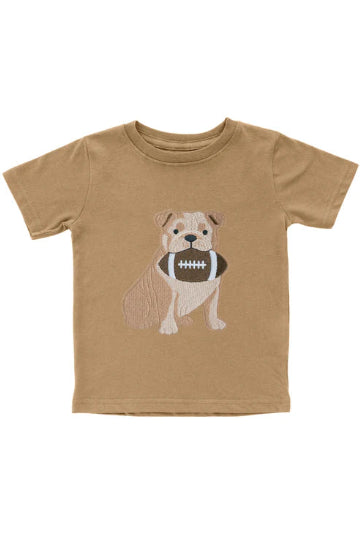 kids bulldog football tee