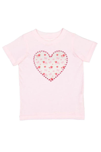 girls rose pearl short sleeve tee