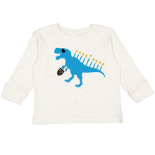 Load image into Gallery viewer, kids menorasaurus hanukkah tee
