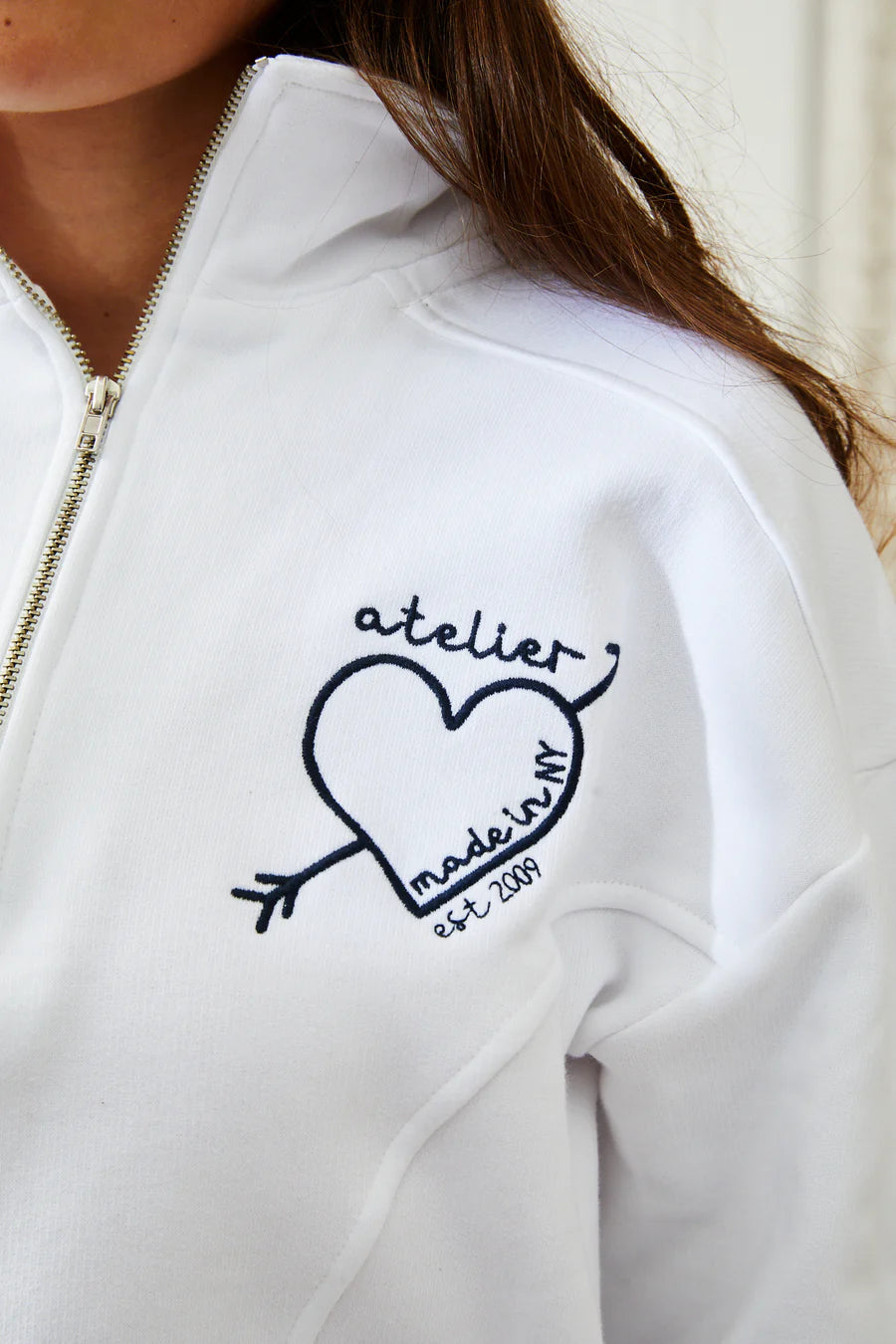 girls 1/2 zip atelier sweatshirt