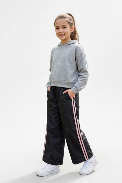 Tween strip track pant grey