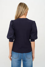 Load image into Gallery viewer, mixed media henley top
