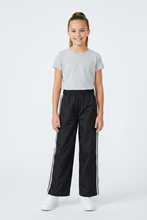 Load image into Gallery viewer, Tween strip track pant black
