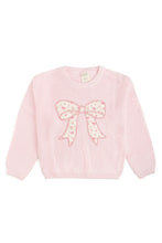 Load image into Gallery viewer, girls floral bow sweater
