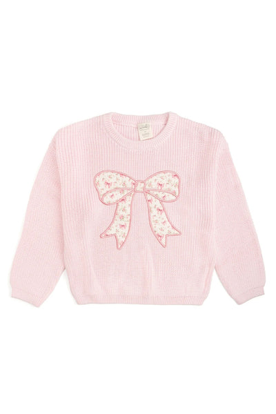 girls floral bow sweater