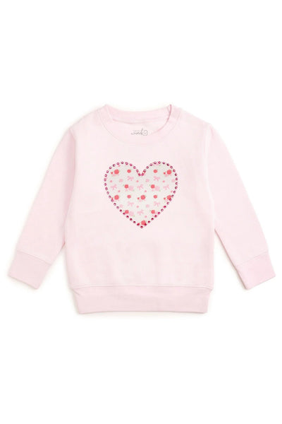 girls rose heart sweatshirt