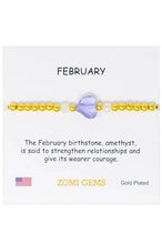 Load image into Gallery viewer, girls birthstone bracelet february
